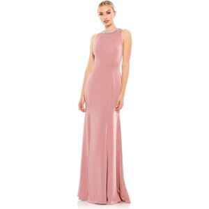 Mac Duggal Women's Ieena Embellished Neck Trumpet Gown - Rose pink