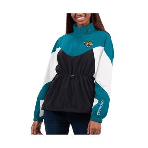 G-iii 4her By Carl Banks Women's G-iii 4Her by Carl Banks Black, Teal Jacksonville Jaguars Tie Breaker Lightweight Quarter-Zip Jacket - Black, Teal