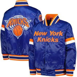 Starter Big Boys Starter Blue New York Knicks Home Game Varsity Satin Full-Snap Jacket - Blue