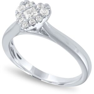 Macy's Diamond Heart Halo Ring (1/3 ct. t.w.) in 14k White Gold - White Gold