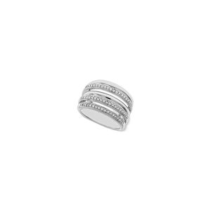 Macy's Diamond Multi-Layer Statement Ring (1/4 ct. t.w.) in Sterling Silver - Sterling Silver