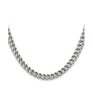 Chisel Stainless Steel 6.75mm Franco Chain Necklace - Silver