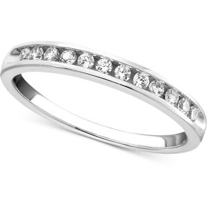 Macy's Diamond Channel Band (1/4 ct. t.w.) in 14k White or Yellow Gold - White Gold