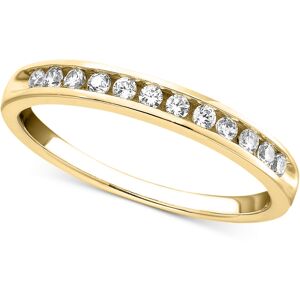 Macy's Diamond Channel Band (1/4 ct. t.w.) in 14k White or Yellow Gold - Yellow Gold