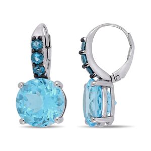 Macy's Blue Topaz (15-1/4 ct.t.w.) Drop Earrings in Sterling Silver - Blue