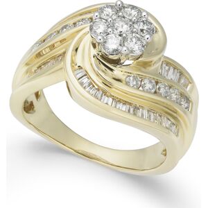 Macy's Diamond Swirl Cluster Ring (1-1/4 ct. t.w.) in 14k Gold - Yellow Gold