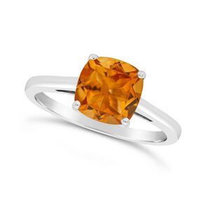 Macy's Citrine (1-7/8 ct. t.w.) Ring in Sterling Silver. Also Available in Rose Quartz (2-1/4 ct. t.w.) and Amethyst (1-3/4 ct. t.w.) - Citrine