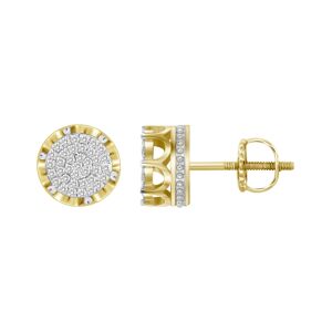 Macy's Men's Diamond (1/4 ct. t.w.) Earring Set in 10k Yellow Gold - Yellow