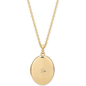 Sarah Chloe Diamond Accent Locket Pendant Necklace in 14k Gold-Plate Over Sterling Silver, 18