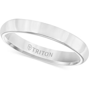 Triton White Tungsten Ring, 3mm Wedding Band - Tungsten