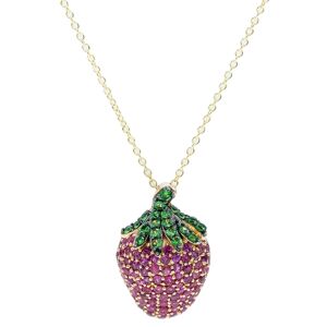 Macy's Ruby (1-7/8 ct. t.w.), Tsavorite (5/8 ct. t.w.) Pink Sapphire (1/3ct t.w.) Pendant 14K Gold - Gold