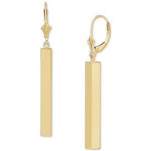 Macy's Tube Linear Drop Earrings in 14k Gold, 1 1/2 inch