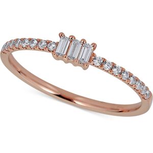 Macy's Diamond Three Stone Baguette Ring (1/4 ct. t.w.) in 14k Rose Gold - Rose Gold