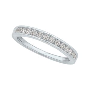 Macy's Diamond Channel Band (1/4 ct. t.w.) in 14K White Gold or Yellow Gold - White Gold