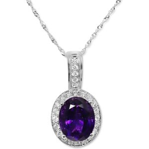 Macy's Amethyst (3-1/2 ct. t.w.) & Diamond (1/3 ct. t.w.) Halo 18