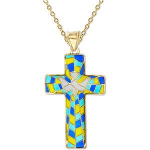 Macy's Enamel Dove Cross 18