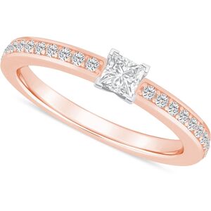 Macy's Diamond Princess Engagement Ring (1/2 ct. t.w.) in 14k Gold - Rose Gold