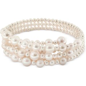 Effy Collection Pearl Lace by Effy Cultured Freshwater Pearl (5-1/2, 7-1/2, 10, 12mm) Coil Choker Necklace - White