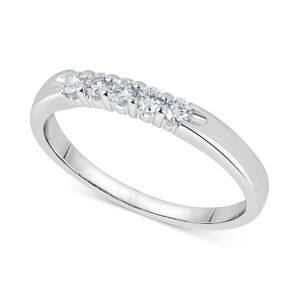 Macy's Diamond Five-Stone Ring (1/4 ct. t.w.) in 14k White Gold - White Gold