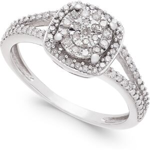 Promised Love Cushion-Cut Diamond Promise Ring (1/4 ct. t.w.) in Sterling Silver - Sterling Silver