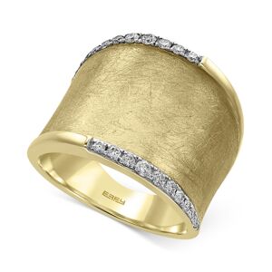 Effy Collection D'Oro by Effy Diamond Wide Band (1/4 ct. t.w.) in 14k Gold - Yellow Gold