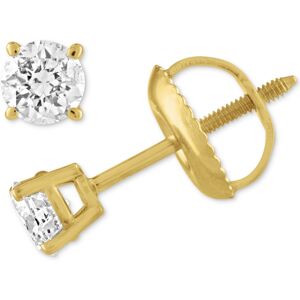 Macy's Diamond Stud Earrings (1/4 ct. t.w.) in 14k White Gold - Yellow Gold