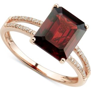 Macy's Garnet (3-3/4 ct. t.w.) & Diamond (1/10 ct. t.w.) Ring in 14k Rose Gold - Garnet