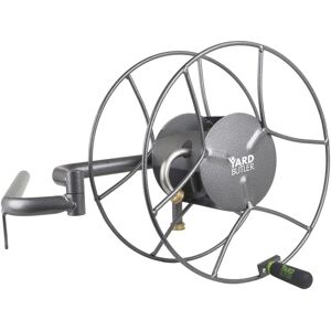 Yard Butler Wall Mounted Swivel Hose Reel - Silver