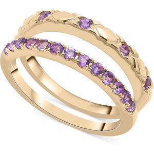 Macy's 2-Pc. Set Amethyst Stack Rings (1/2 ct. t.w.) in 14k Gold-Plated Sterling Silver - AMETHYST