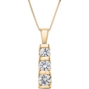 Macy's Diamond Graduated Three-Stone Pendant Necklace (1 ct. t.w.) in 14k White Gold or 14k Yellow Gold, 18