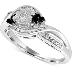 Macy's Diamond Twist Ring (1/4 ct. t.w.) in Sterling Silver - Silver