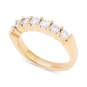 Macy's Diamond Band (1/4 ct. t.w.) in Sterling Silver or 14k Gold over Sterling Silver - Gold Over Silver