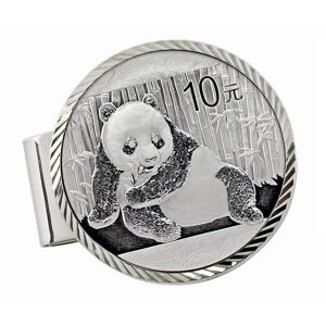 American Coin Treasures Men's American Coin Treasures Sterling Silver Diamond Cut Money Clip with Silver Panda Coin - Silver