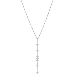 Wrapped Diamond Vertical Line Lariat Necklace (1/3 ct. t.w.) in 10k White Gold, 17