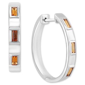 Effy Collection Effy Citrine Emerald-Cut Small Hoop Earrings (5/8 ct. t.w.) in Sterling Silver, 1