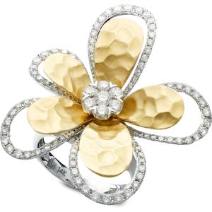 Effy Collection D'Oro by Effy Diamond Flower (1-1/4 ct. t.w.) in Two-Tone 14k Gold - Yellow Gold