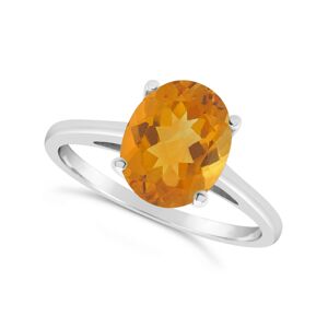 Macy's Amethyst (2-1/3 ct. t.w.) Ring in Sterling Silver. Also Available in Citrine (2-5/8 ct. t.w.) and London Blue Topaz (3 ct. t.w.) - Citrine