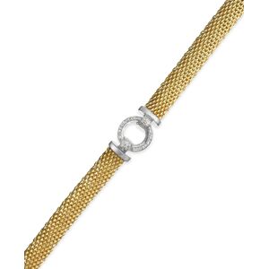 Macy's Diamond Ring Accent Mesh Bracelet in Vermeil and Sterling Silver (1/4 ct. t.w.)