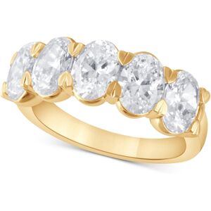 Badgley Mischka Certified Lab Grown Diamond Oval-Cut Band (3-1/2 ct. t.w.) in 14k Gold - Yellow Gold