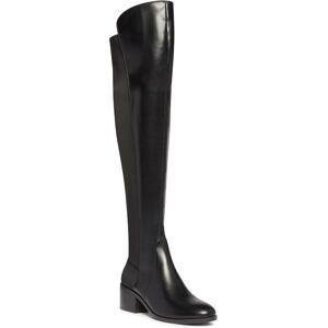 Anne Klein Women's Adrenna Round Toe Over-the-Knee Boots - Black Smooth