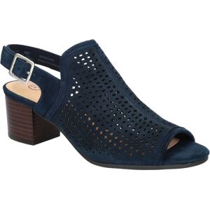 Bella Vita Women's Emmalyn Block Heel Sandals - Navy Suede Leather