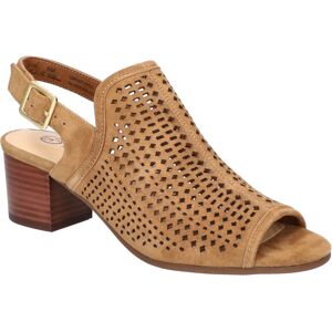 Bella Vita Women's Emmalyn Block Heel Sandals - Dark Tan Suede Leather