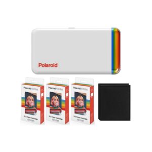 Polaroid Originals Hi-Print 2x3 Inch Pocket Printer with 3 Back Paper and Album Bundle/pack - White