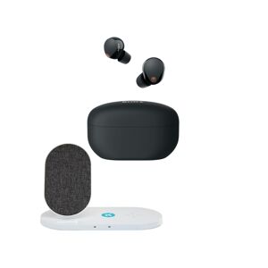 Sony Wf-1000XM5 Truly Wireless Noise Cancelling Earbuds (Black) Bundle - Black