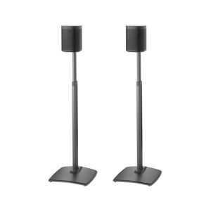 Sanus WSSA2 Adjustable Height Wireless Speaker Stands for Sonos One, Play:1, and Play:3 - Pair - Black