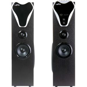 beFree Sound 2.1 Channel Bluetooth Tower Speakers with Optical Input - Black