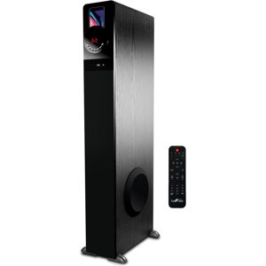 beFree Sound Bluetooth Powered Tower Speaker in Black - Black