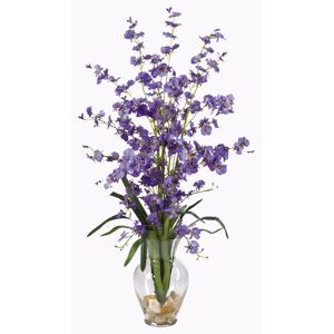 Nearly Natural Dancing Lady Liquid Illusion Silk Flower Arrangement - Purple