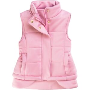 Imoga Collection Little Girls Freddie FW23 Tulip Double Knit Vest - Open pink