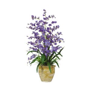 Nearly Natural Triple Dancing Lady Silk Flower Arrangement - Purple